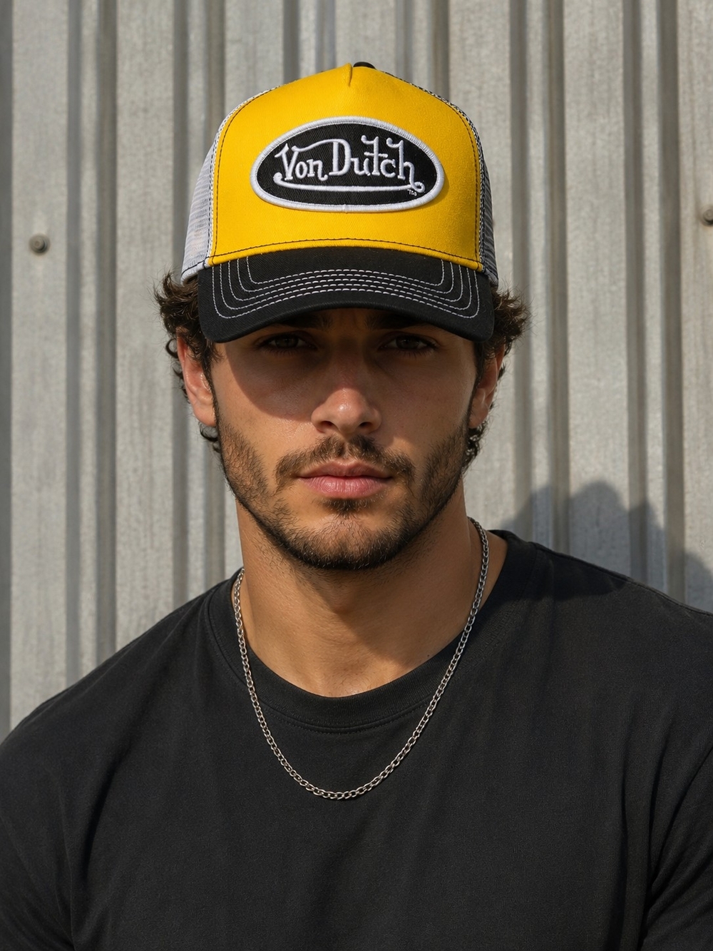 Von Dutch Yellow & Black Trucker Hat